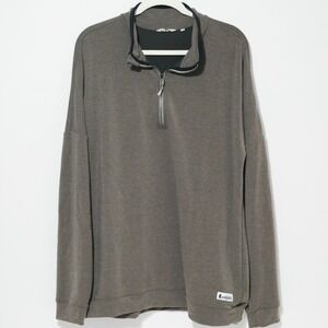 Cotopaxi Quarter Zip Pullover Mens Relaxed Fit XL Brown Heathered